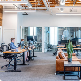 Modern collaborative office workspace